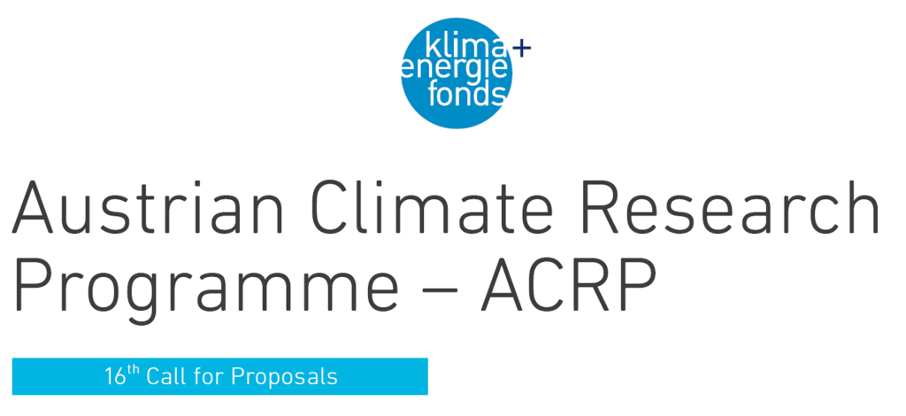 Austrian Climate Research Programme (ACRP) – 16th Call (Austria)